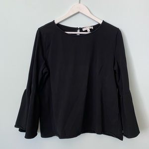 Black Bell Sleeve Top